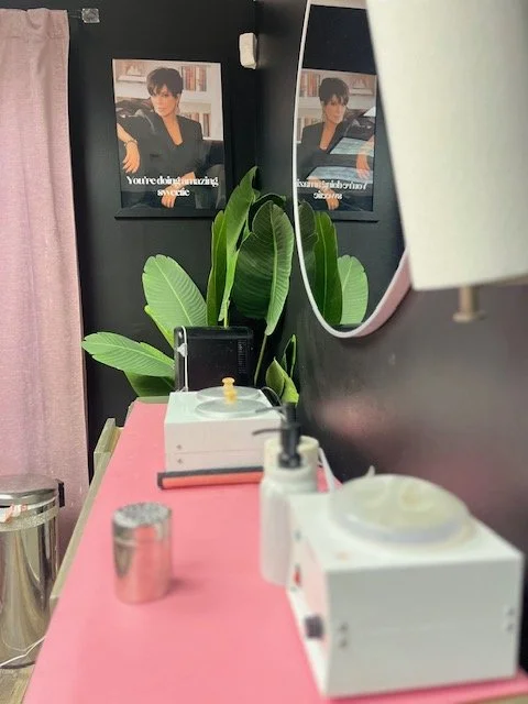 Pretty Saditty Waxing Studio interior wax station and decor